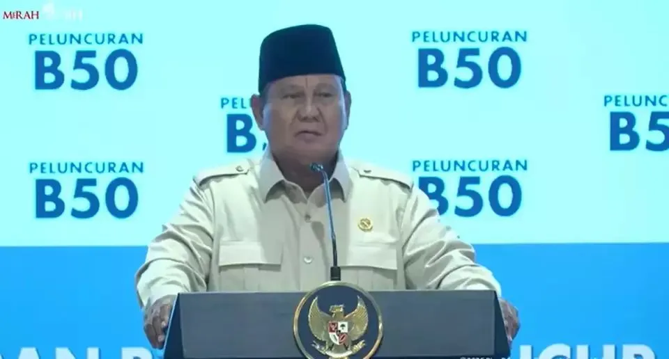 Prabowo: Indonesia Jadi Negara Pertama di Dunia yang Terapkan B50