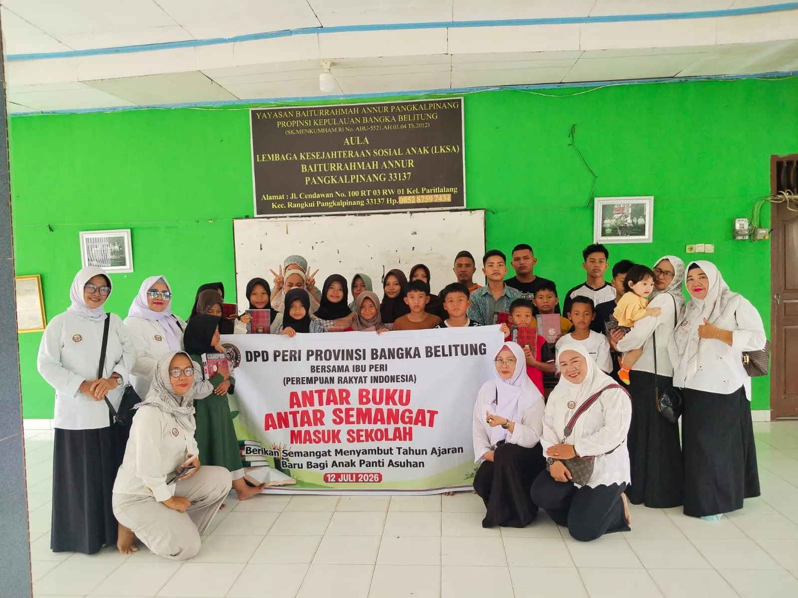 PERI Bangka Belitung Gelar Aksi Sosial Antar Buku, Dukung Semangat Anak Yatim Sambut Tahun Ajaran Baru