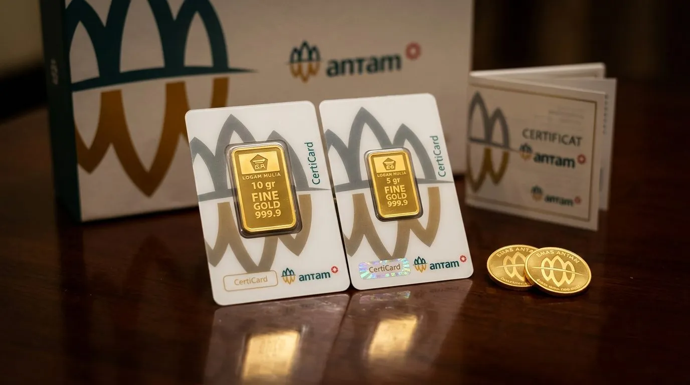 Harga Emas Antam dan Buyback Kompak Turun pada Awal Pekan