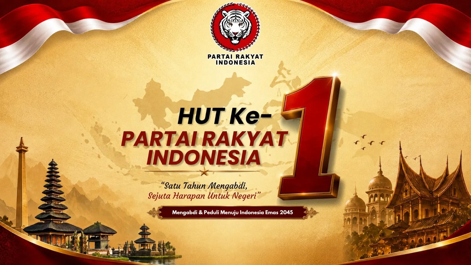 HUT Ke-1 Partai Rakyat Indonesia Digelar di Lampung, Muhammad Nazaruddin Tegaskan Semangat "Satu Tahun Mengabdi, Sejuta Harapan untuk Negeri"