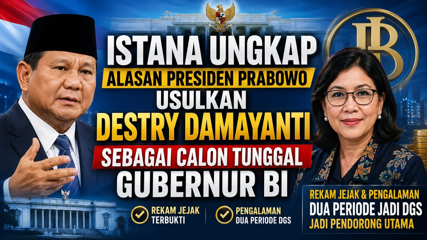 Presiden Prabowo Usulkan Destry Damayanti Jadi Calon Tunggal Gubernur BI, Ini Alasan Istana