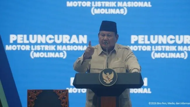 Prabowo Resmi Luncurkan Motor Listrik Nasional, Dorong Kemandirian Industri Otomotif RI