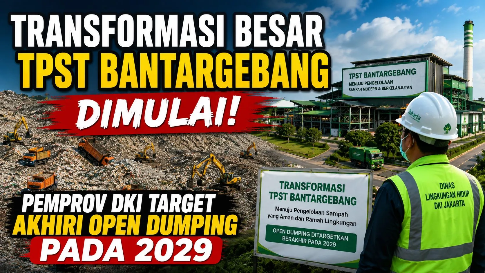Transformasi TPST Bantargebang Dimulai, DKI Target Hentikan Open Dumping pada 2029
