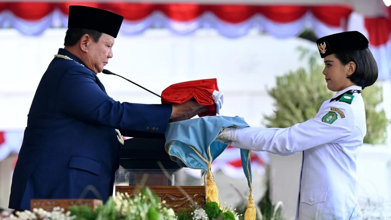 PRESIDEN PRABOWO SUBIANTO PIMPIN UPACARA DETIK-DETIK PROKLAMASI KE-81 DI ISTANA MERDEKA