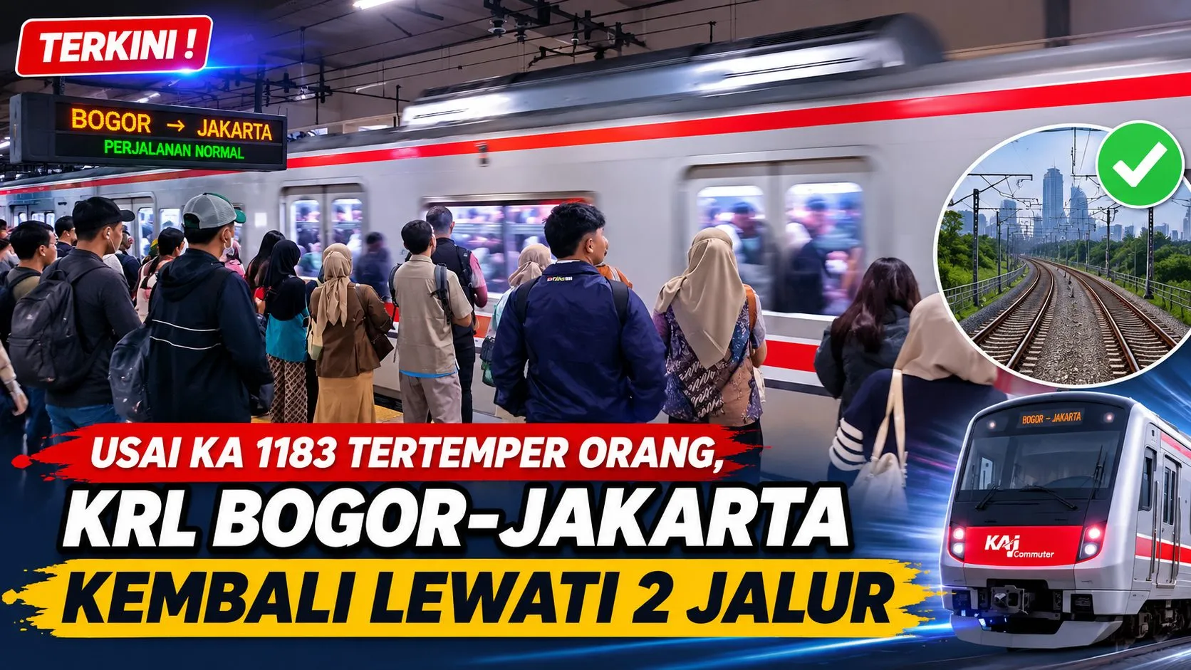 Usai KA 1183 Tertemper Orang, KRL Bogor-Jakarta Kembali Lewati 2 Jalur