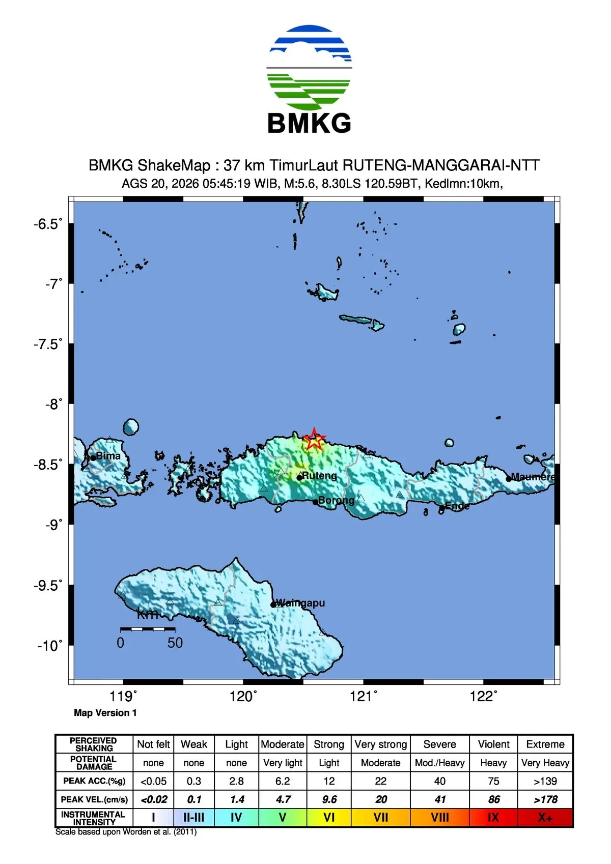 Gempa M 5,7 Kembali Guncang NTT, BMKG Minta Warga Tetap Waspada