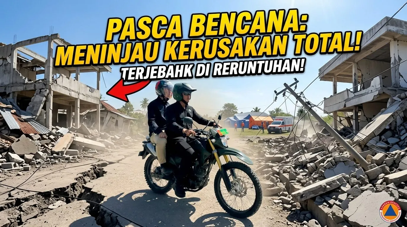 Gibran Naik Motor Tembus Akses Sulit, Tinjau Langsung Korban Gempa Manggarai Timur