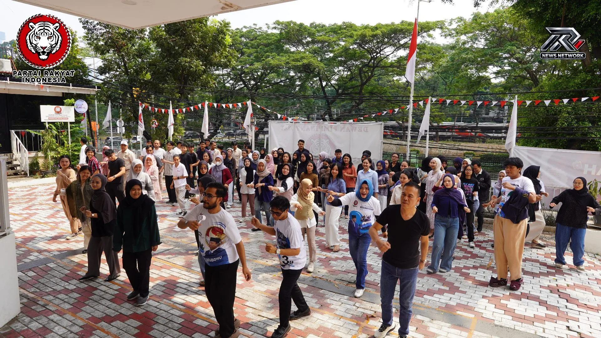 Senam Bersama Partai Rakyat Indonesia, Semangat Sehat dan Solid Sambut Akhir Pekan