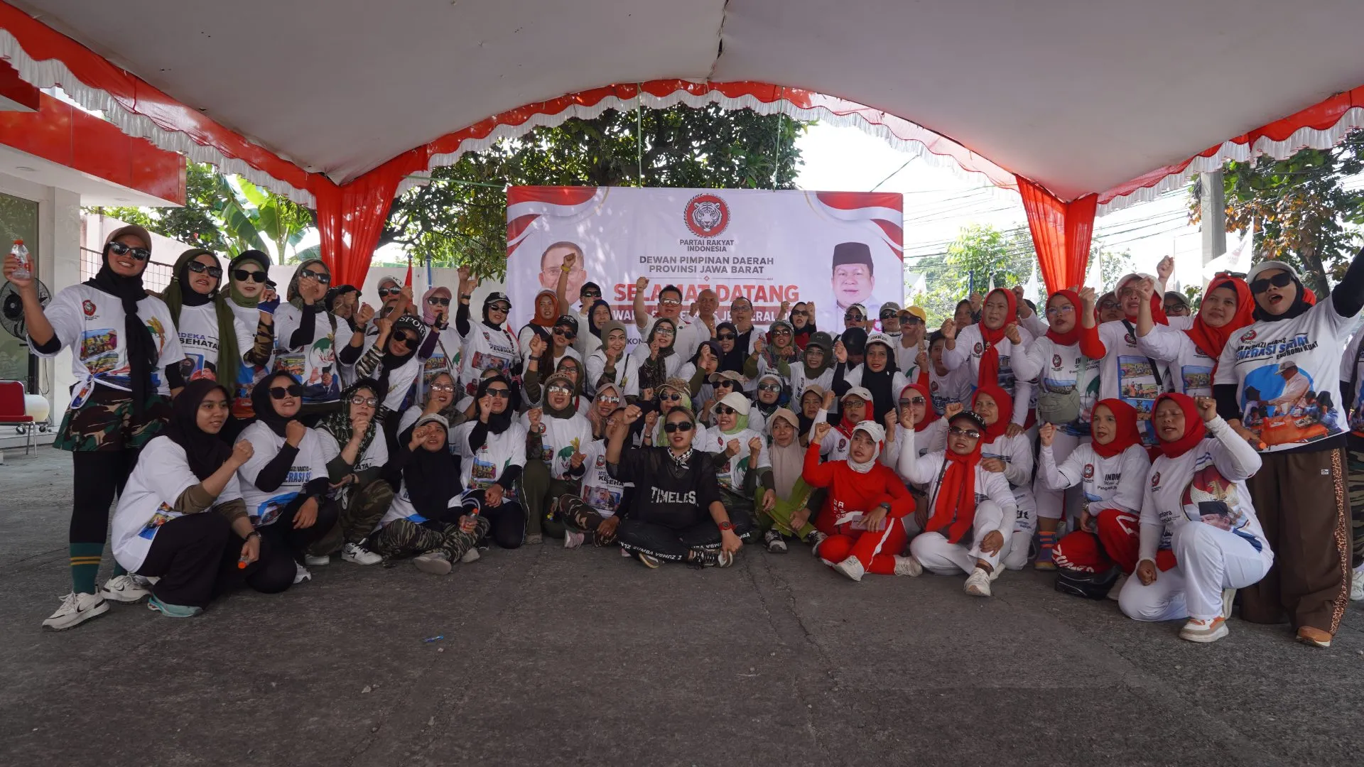Senam Bersama Emak-Emak Meriahkan Kegiatan DPD Jawa Barat Partai Rakyat Indonesia