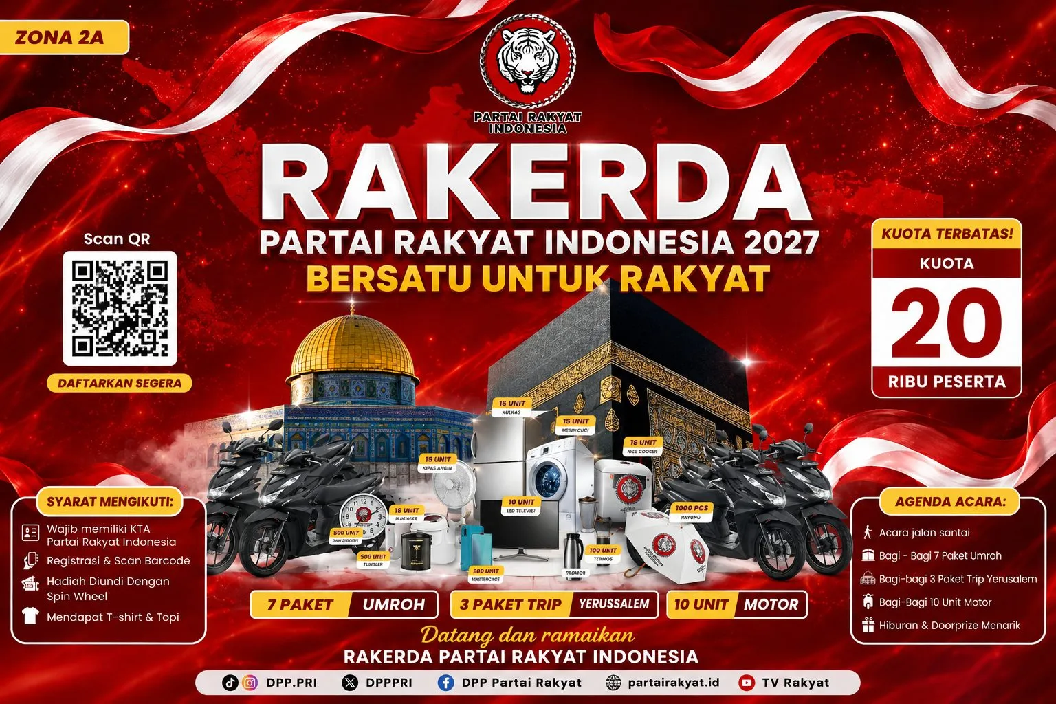 Sumut Bersatu untuk Rakyat, Rakerda PRI 2027 Targetkan 20 Ribu Peserta