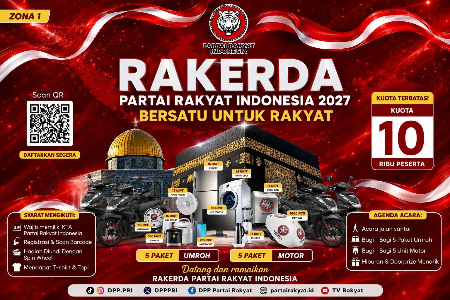 Rakerda PRI 2027 Kepri Targetkan 10 Ribu Peserta, Hadirkan Jalan Santai dan Beragam Doorprize