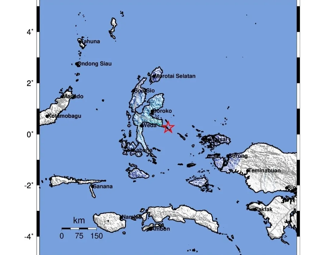 Gempa M5,4 Mengguncang Halmahera Tengah, Warga Ternate Turut Rasakan Getaran