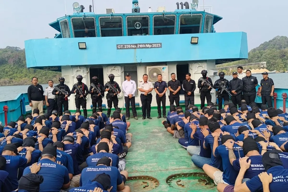 123 Warga Binaan dari Jakarta dan Banten Dipindahkan ke Nusakambangan, Ditjenpas Perkuat Keamanan dan Pembinaan