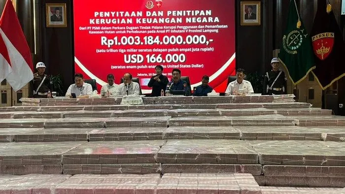 Kejagung Sita Uang Rp1 Triliun Lebih dan USD166 Ribu dalam Kasus Dugaan Korupsi PT PSMI