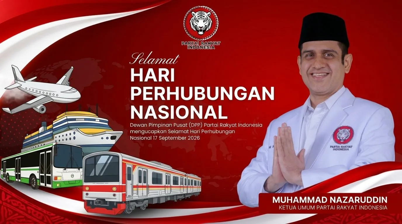 DPP Partai Rakyat Indonesia Sampaikan Ucapan Selamat Hari Perhubungan Nasional 2026
