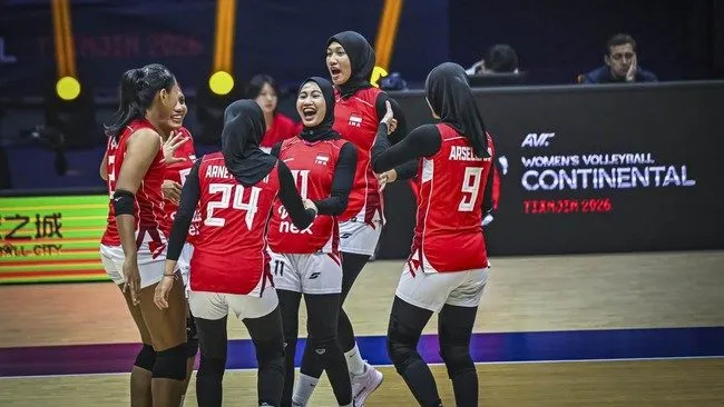Timnas Voli Putri Indonesia Lolos Perempat Final Asian Games 2026 Usai Tekuk Nepal 3-0