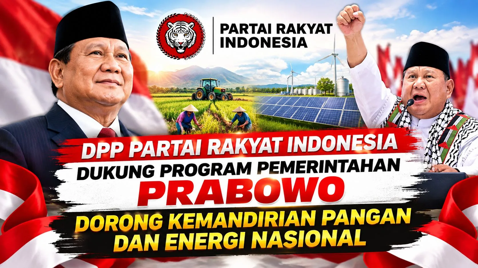 DPP Partai Rakyat Indonesia Dukung Program Pemerintahan Prabowo, Dorong Kemandirian Pangan dan Energi Nasional