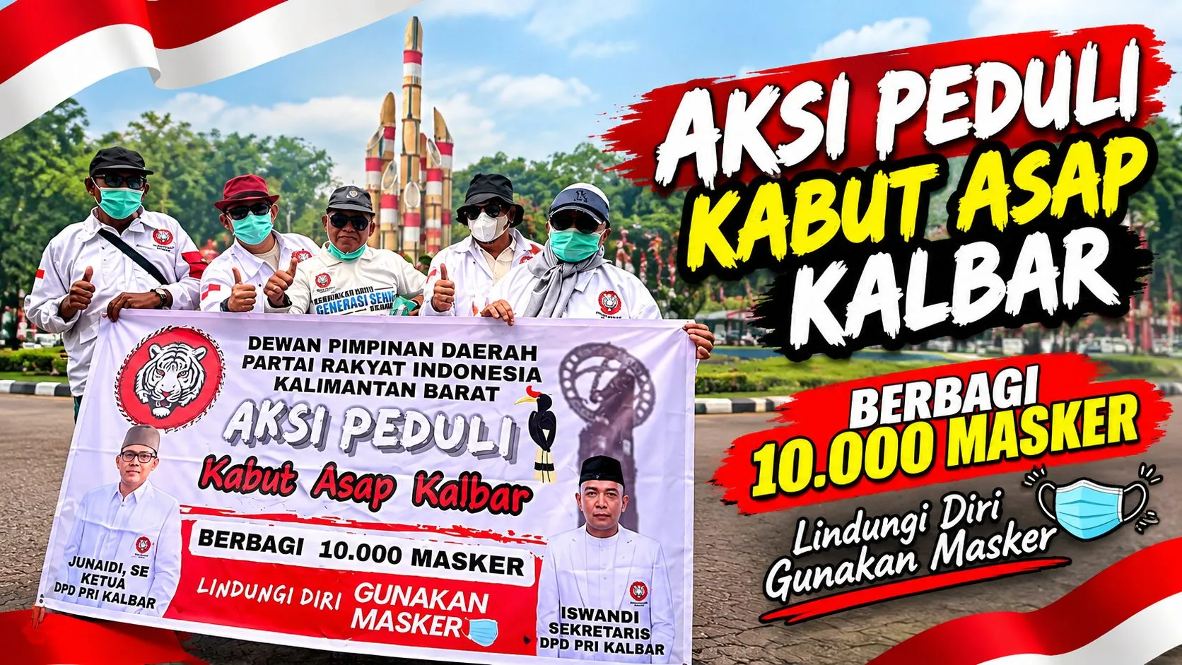 Berbagi Masker, Peduli Sesama: DPD dan 17 DPC PRI Kalimantan Barat Hadir di Tengah Masyarakat