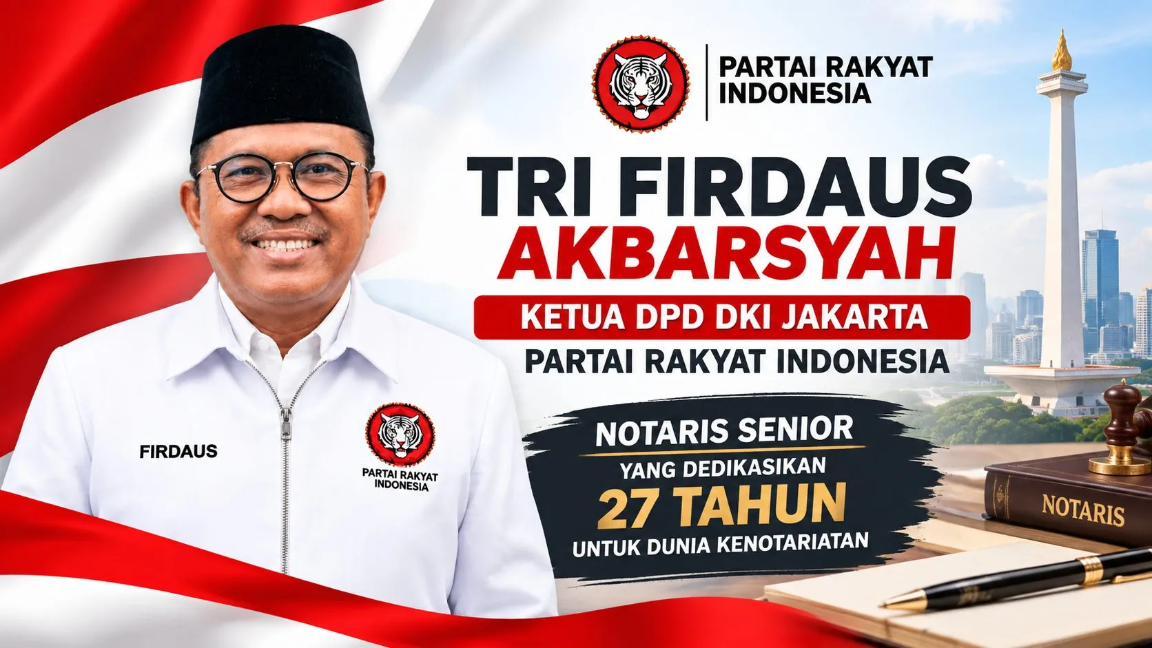 Tri Firdaus Akbarsyah Bagikan 3 Skill Dasar bagi Notaris Muda, Kini Pimpin DPD Partai Rakyat Indonesia DKI Jakarta